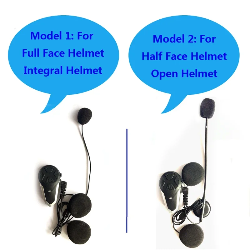 BT-S3 Motorcycle Helmet Bluetooth Headset Waterproof 2-Riders Intercom Distance 1000 Meters MP3 GPS Noise Reduction FM Radio