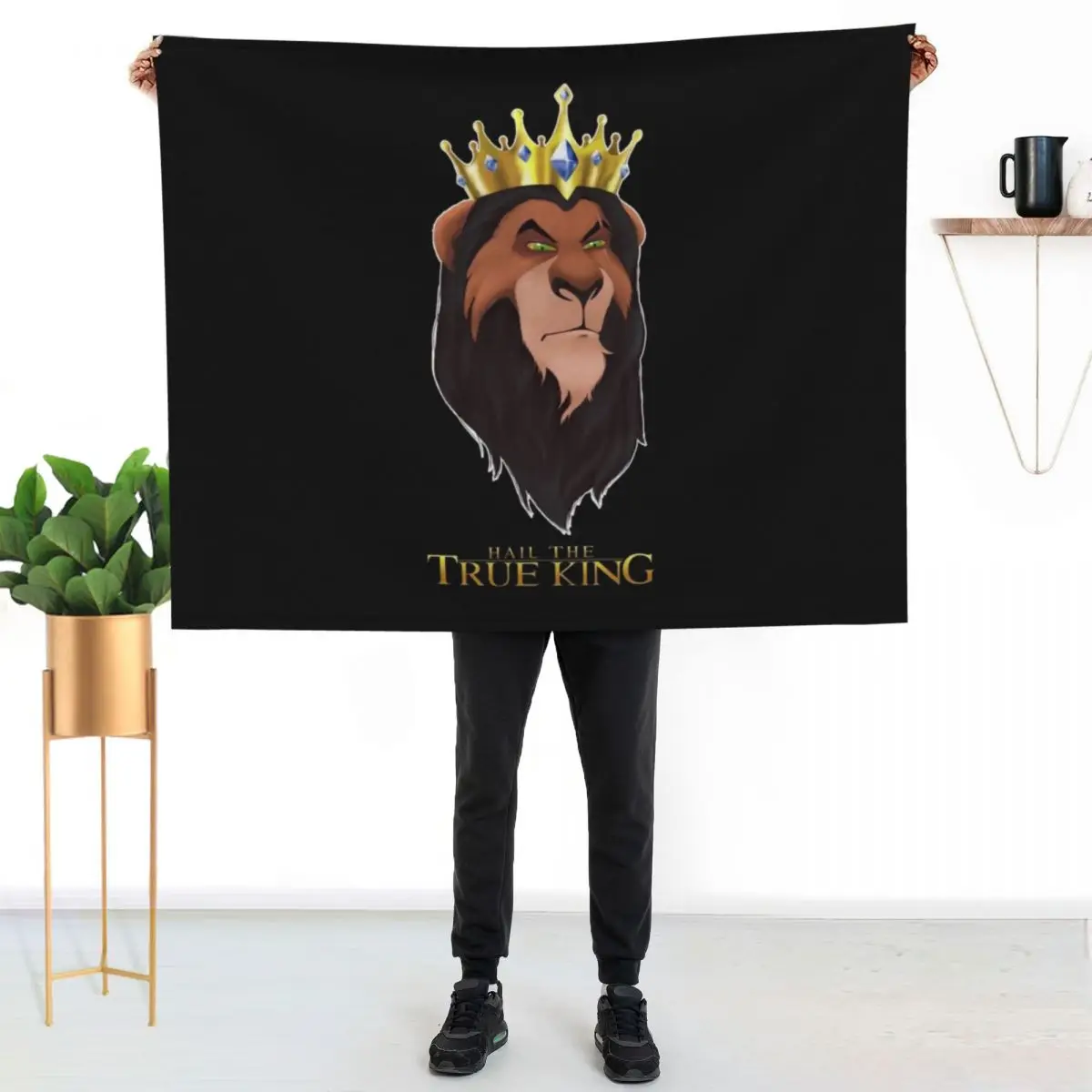Hail the True King Throw Blanket Wrinkle Resistant Lightweight Blanket