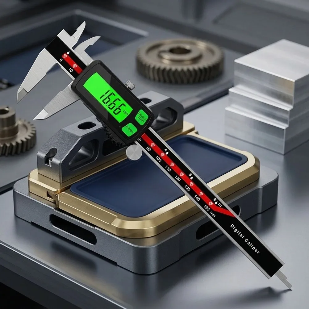 For Outer Diameter Rechargeable Caliper Digital Caliper For Low-light Conditions High Accuracy Measurement 0.01mm Resolution