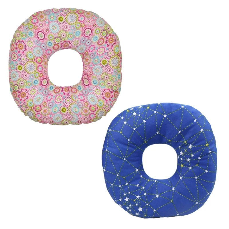 

Doughnuts Cushion with Hole Sleeping Rings Pillow for Comfort and Support Round Pillow Soft Plush Funny Sofa Chair