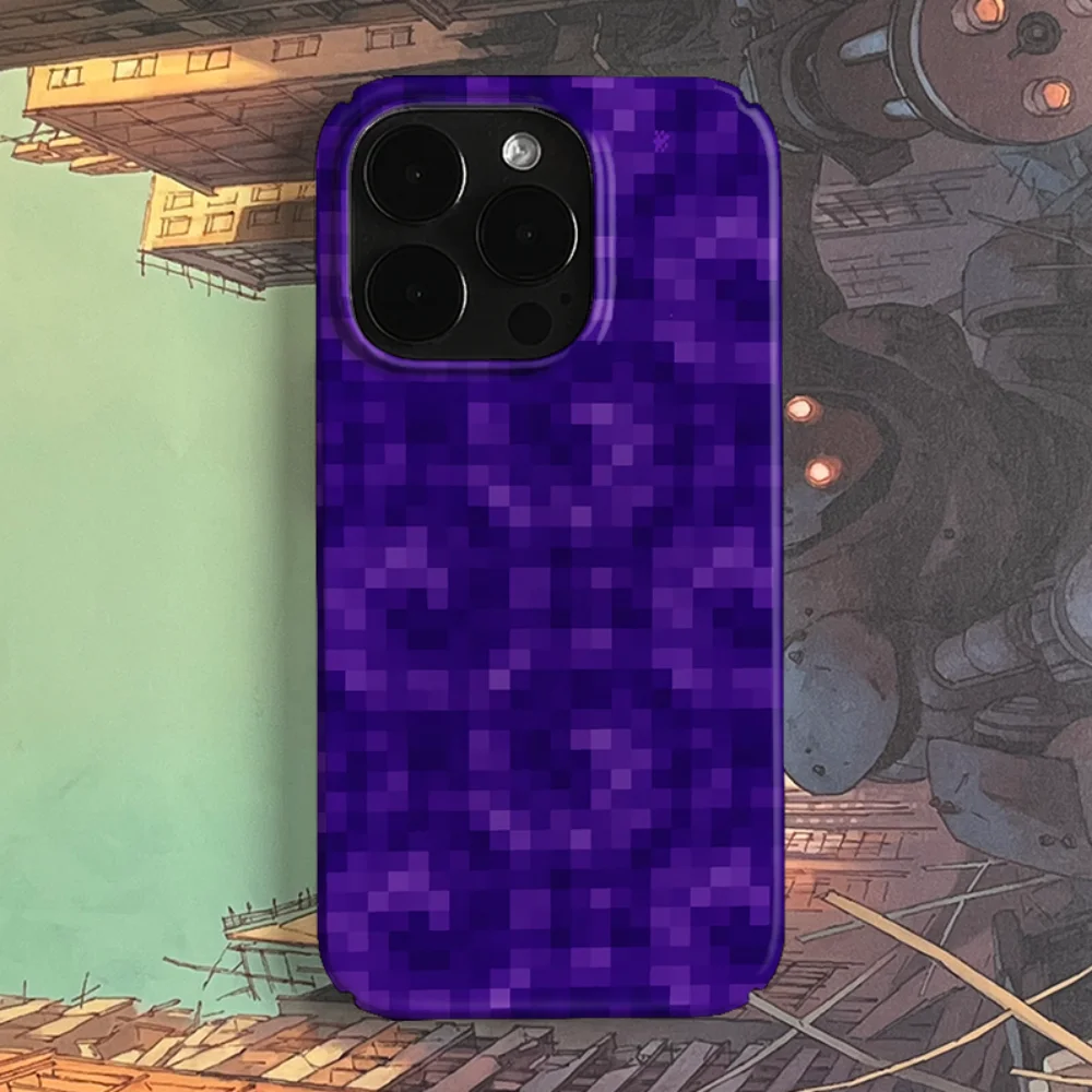 Capa de Celular Pixel Tentacle Roxo Escuro com Arte para iPhone 11 12 13 14 15 16 17 Pro Max 17 Air 16 Plus, Capa Traseira à Prova de Poeira e Choque