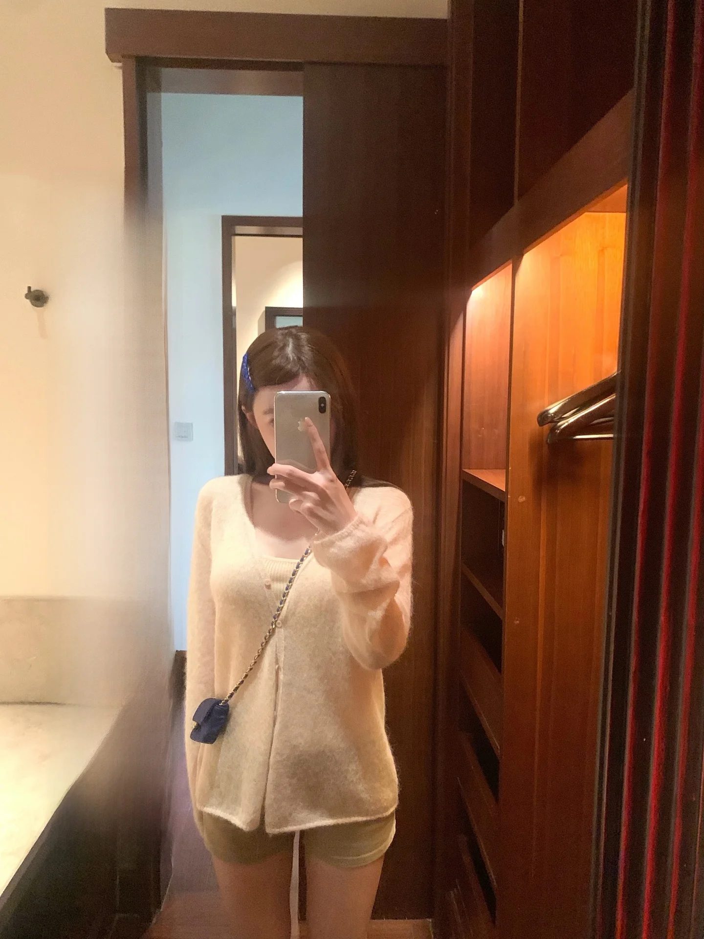 

Double-Color Alpaca V-Neck Open Cardigan Loose Fit Long Sleeve Knitted Women's Fashion Spring Season Regular Length Button Cl...