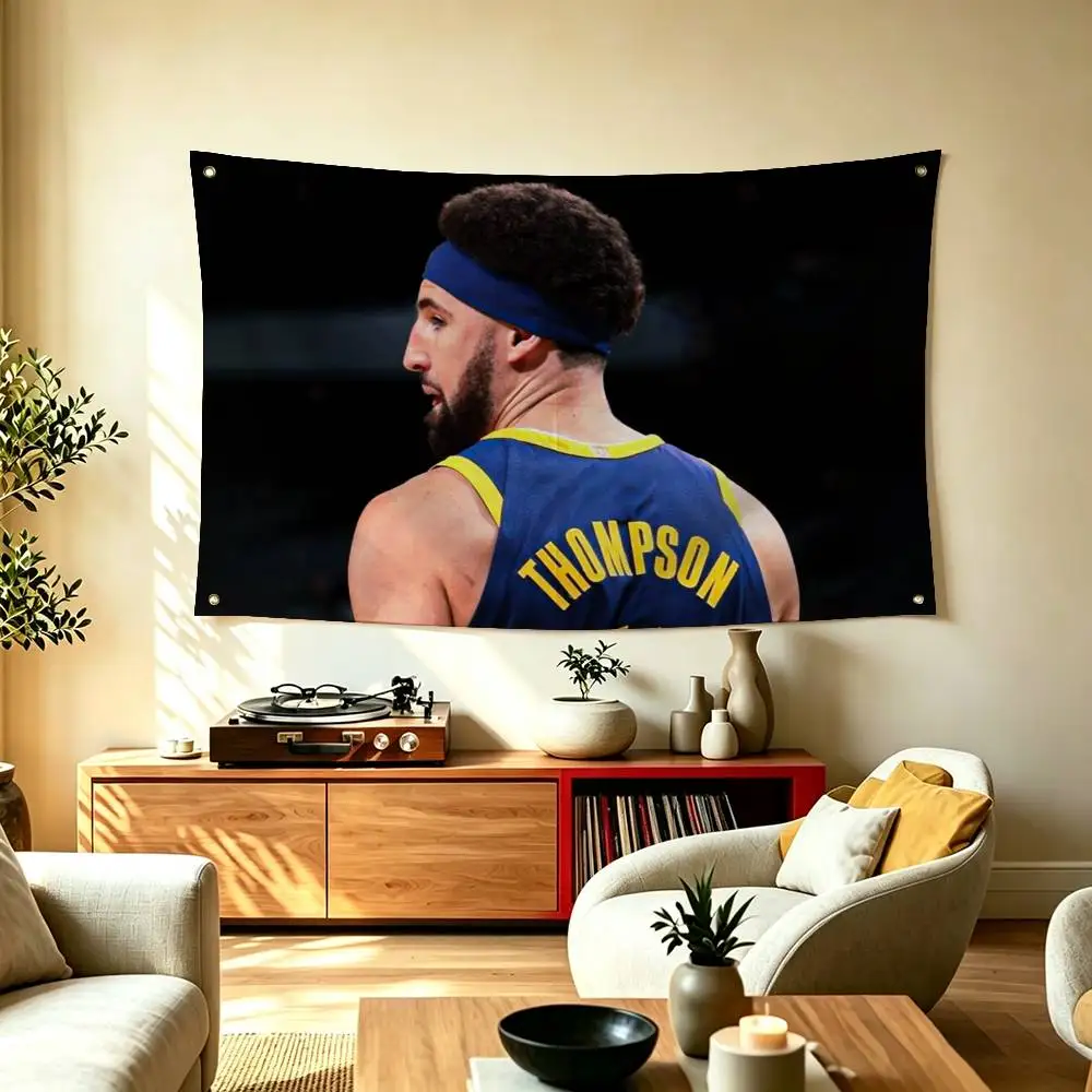 Basketball Star Klay T-Thompson Flags Wall Hanging Tapestry Outdoor Garage Room Decorative flag Background Blanket