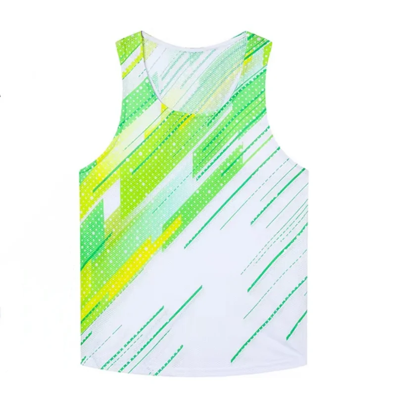 

New Gym Men's Tank Tops Summer Quick-Drying Mesh Breathable Sleeveless T-shirt Outdoor Basketball Training Fashion Running Vest