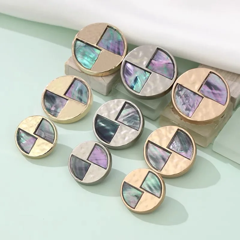 6Pcs Luxury Coat Cardigan Round Metal Buttons For Clothes Suit  Sweater Sewing Buckle Supplies Accessories