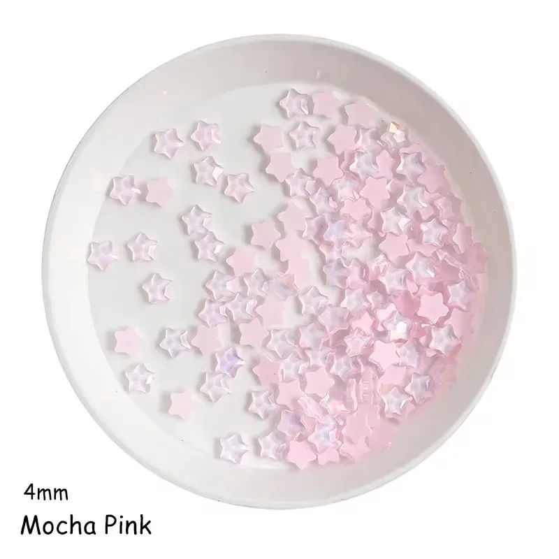 ​ ​ 100 pezzi carino mini moka stelle colorate 4 mm vetro piatto cristallo nail art strass decorazione unghie fai da te pietra ​