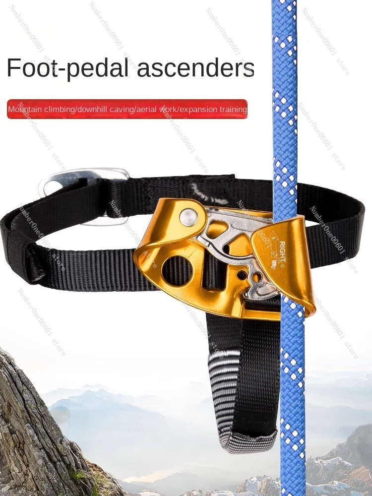 

Mountaineering Left and Right Foot Ascenders Climbing Rope Mountaineer Foot Stepping Ascender Protector Climbing Equipment