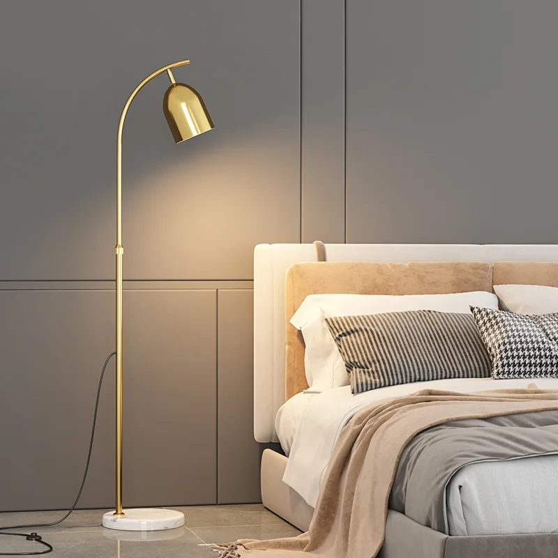 Imagem -05 - Nórdico Vertical Led Floor Lamp Simples e Luxuoso Lâmpada de Leitura Sala de Estar Sofá Quarto Cabeceira Leitura