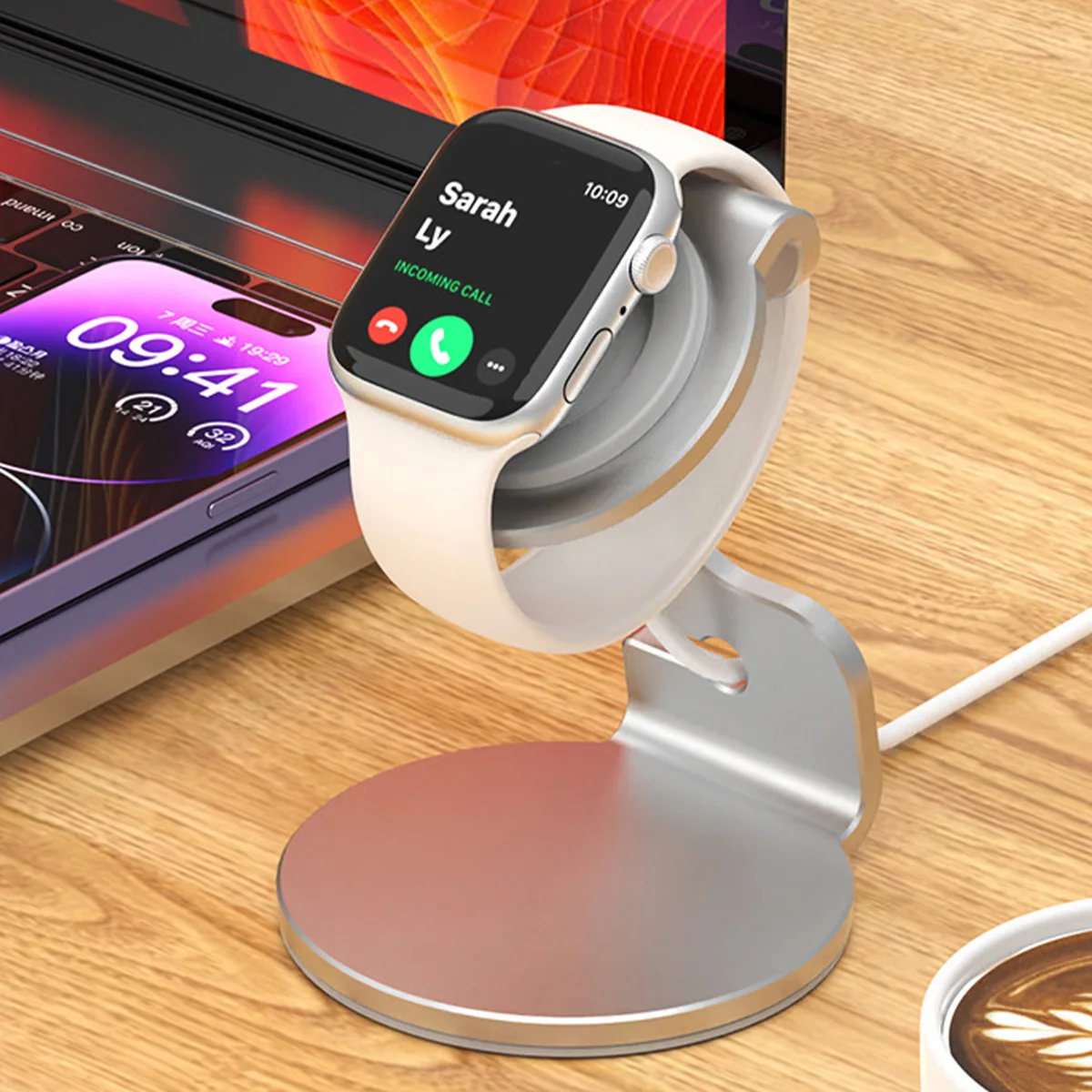 Aluminum Bracket Charger Dock Station Charging Holder for Apple Watch Stand Serie Ultra 1 2/10/9/SE/8/7/6/5/4/3/2/1 view 6