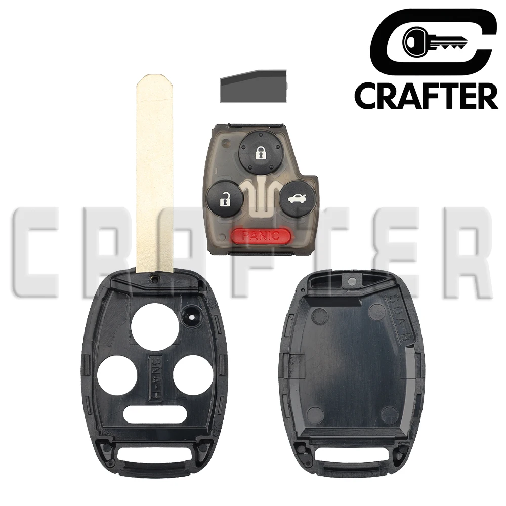 مفتاح Crafters CWTWB1U545 ID46 PCF7936 433MHz مفتاح السيارة عن بعد لهوندا بونيت 2005 2006 2007 2008 2 + 1 أزرار أو 3 + 1 أزرار
