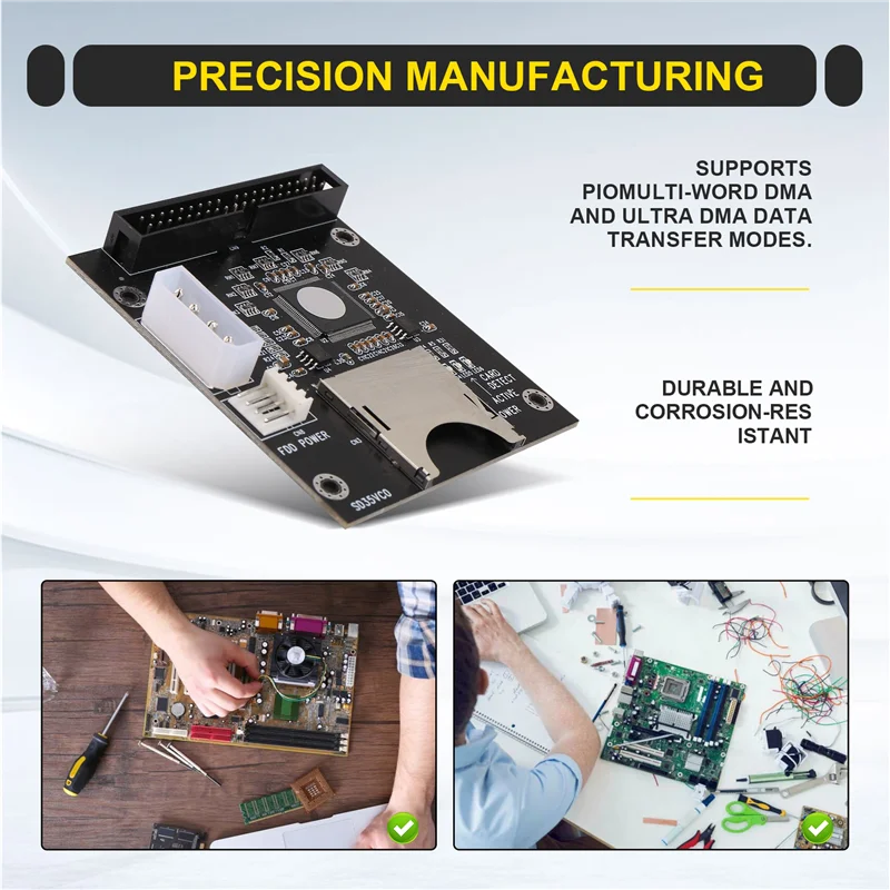 Geavanceerde 1 PCS SSD Embedded Storage Adapter Card SD naar 3,5 inch IDE 40-pins converterkaart IDE SD-kaartadapter