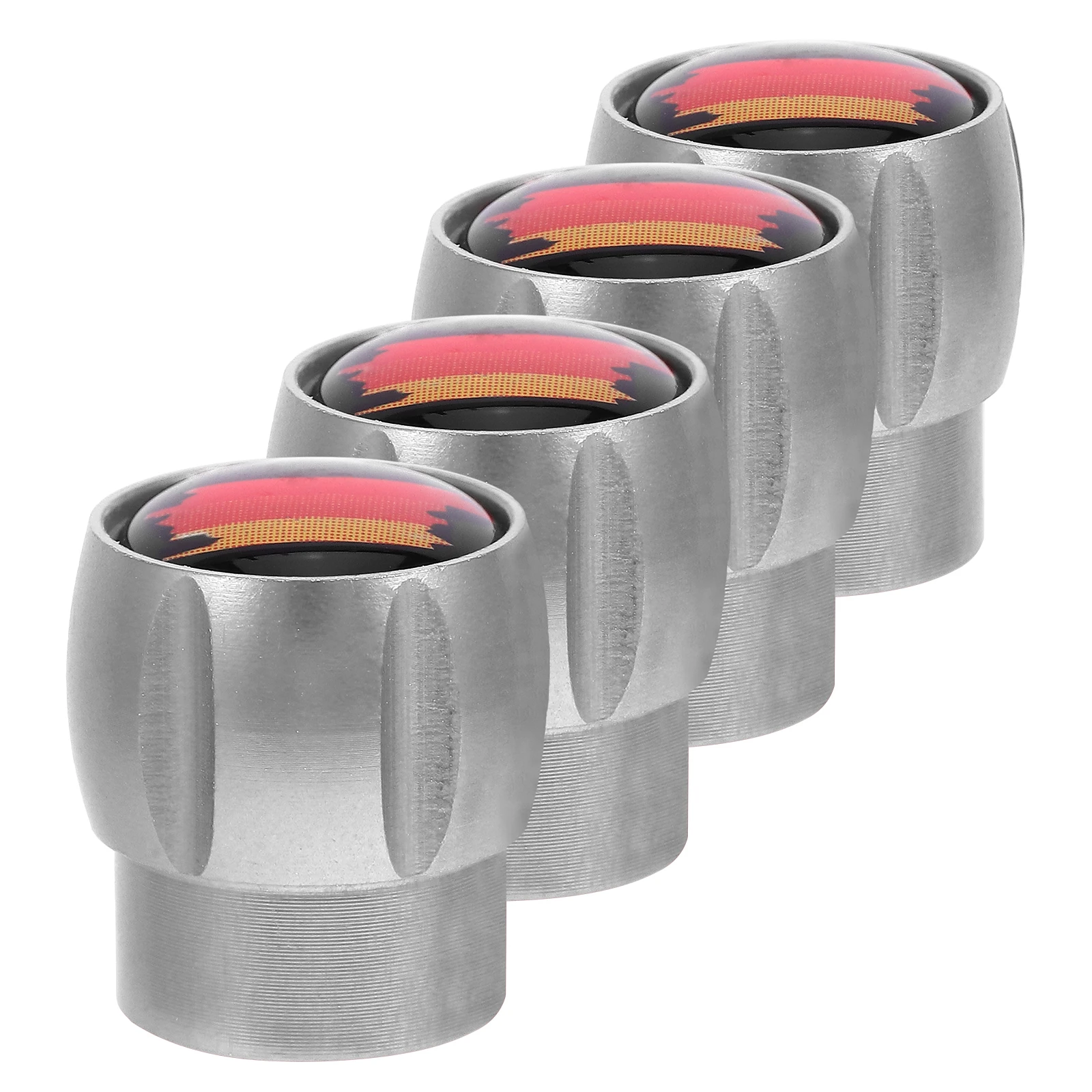 

4pcs Tire Valve Caps Aluminum Alloy Car Truck SUV Protective Easy Installation Gas Nozzle Replacement Stem Covers