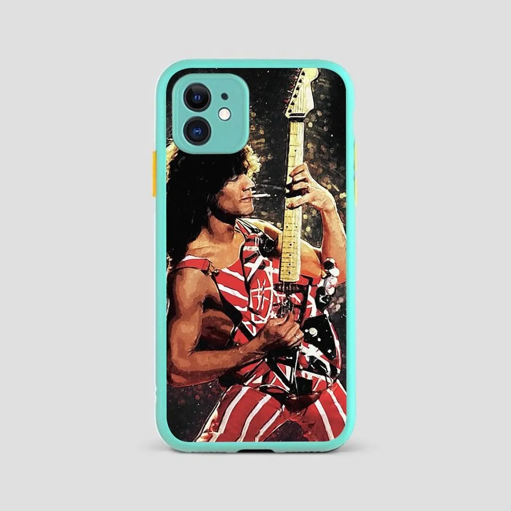 E-Eddie V-Van-Halen Music Guitar Phone Case For IPhone 14 11 12 13 Mini Pro Max 8 7 Plus X XR XS MAX Translucent Matte Cover