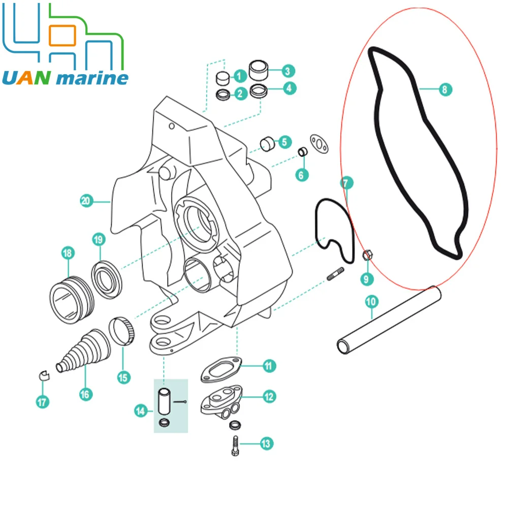 Transom Gimbal Housing Gasket Seal 43713 For Mercruiser Stern Drive Alpha1 Gen 2  Bravo image 4