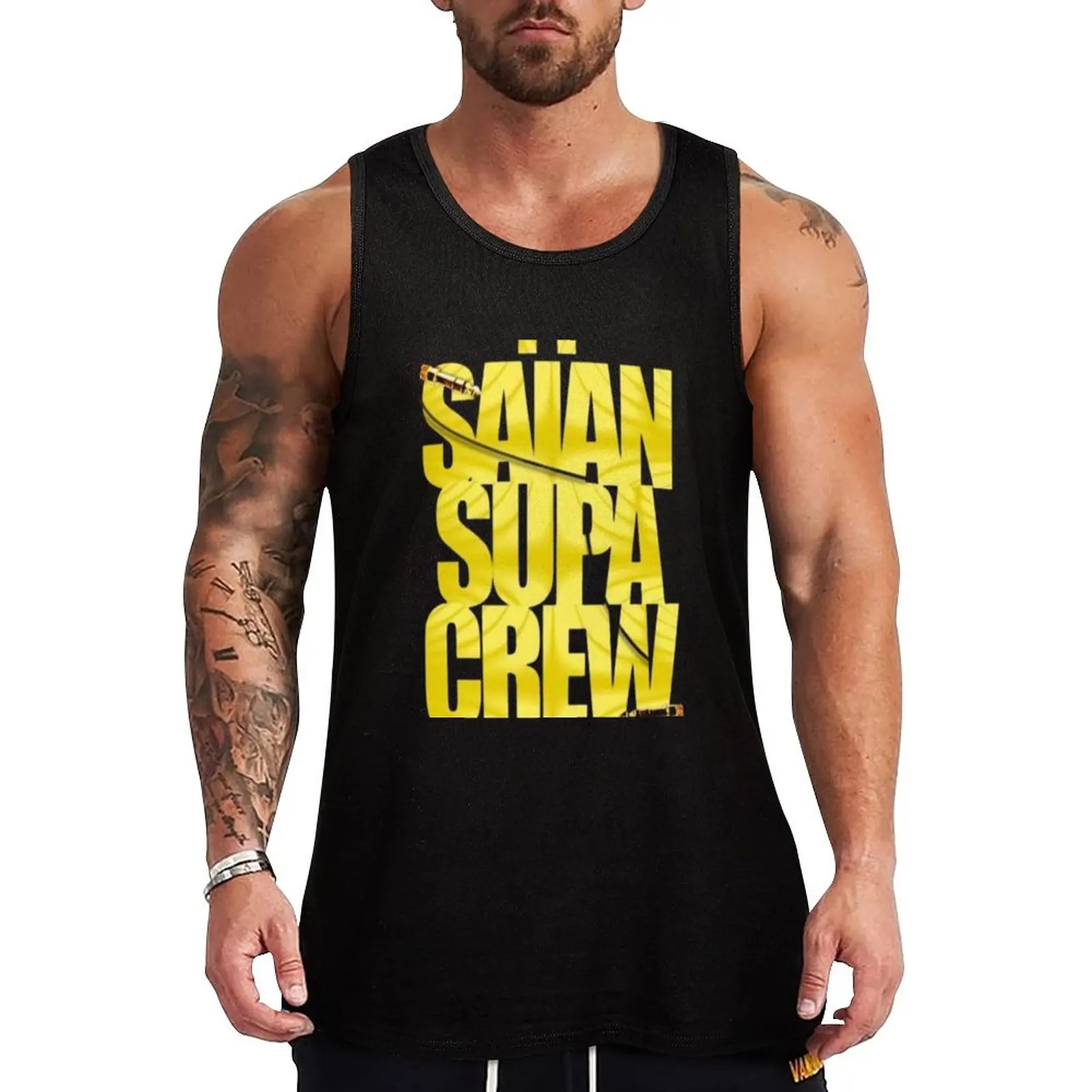 

saian supa crew Tank Top gym t shirt men summer Men's tops Sportswear for men