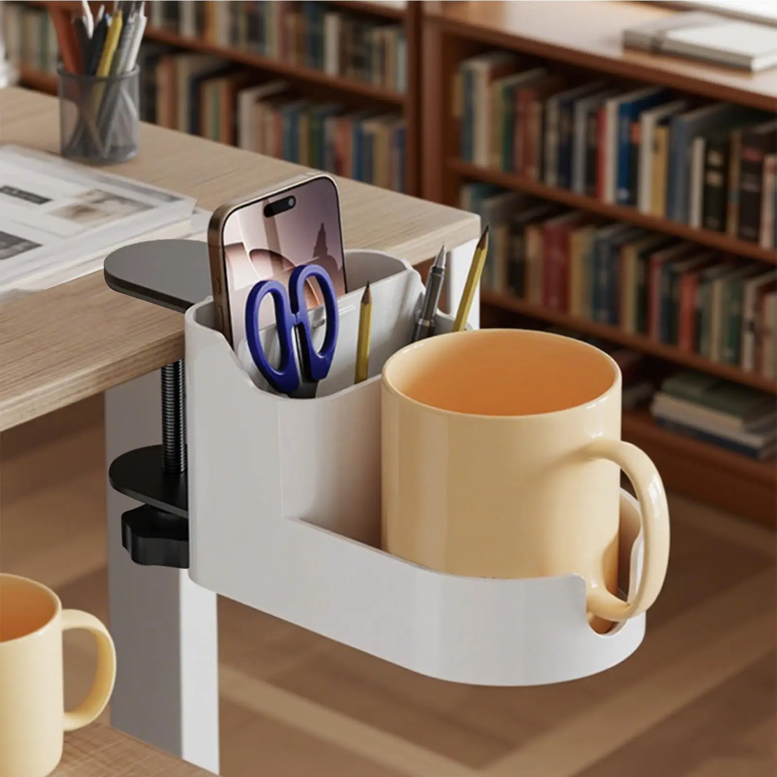 

Регулируемое настольное крепление для кружки, нескользящий зажим на подстаканнике, многофункциональный для столовой, ресторана, школьного общежития, дома, спальни