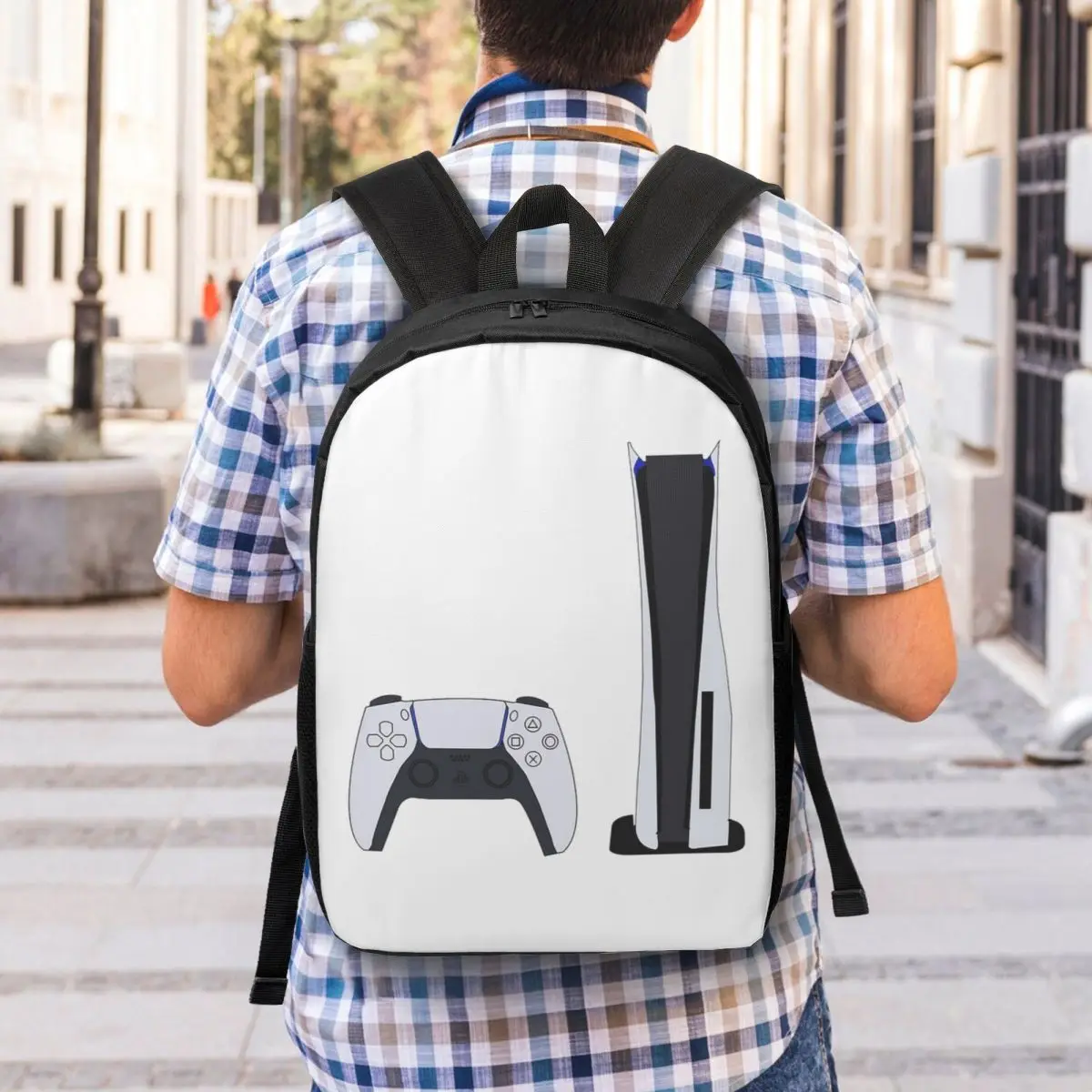 حقائب ظهر نسائية فنية من Ps5 حقيبة كتب للأولاد والبنات مقاومة للماء حقائب مدرسية للطلاب قابلية للحمل حقيبة كتف للسفر
