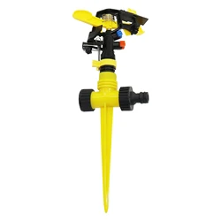 Adjustable Rocker Impact Sprinkler Garden Agriculture Watering Nozzle Lawn Irrigation Watering 360° Rotary Jet Extension Tube