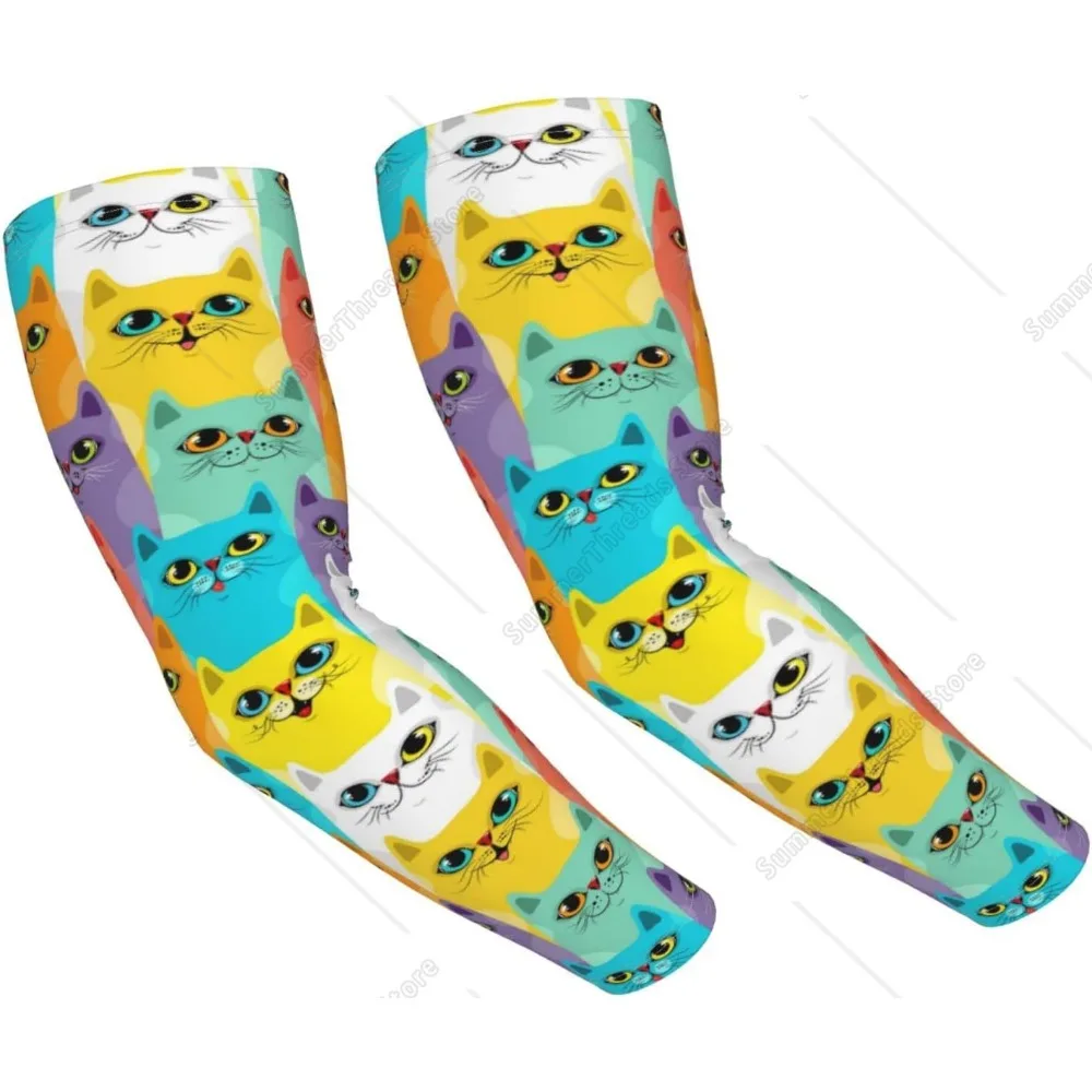 

Милый кошачий рукав, анти-УФ-садочная ферма, шелковые ледяные рукава, нескользящий браслет-тату для мужчин и женщин