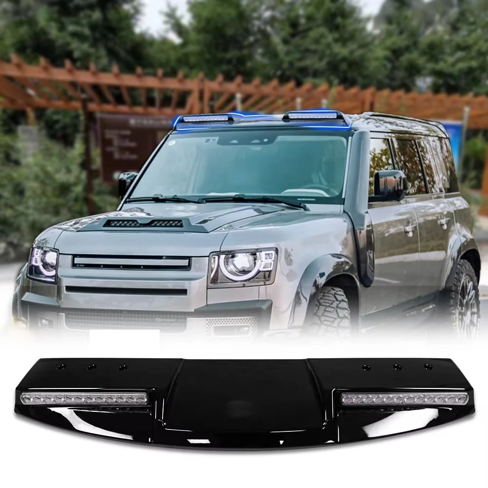 Car Body Parts for Rr Defender Car Front Roof Spoiler With DRL TOP Led Light