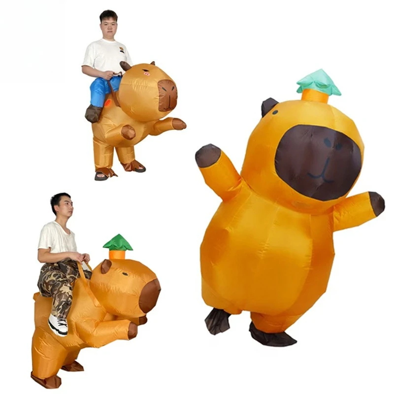

Festive Funny Event Cartoon Doll Atmosphere Props Cute Radish Capybara Inflatable Suit for Holiday Party Cosplay Dress Up