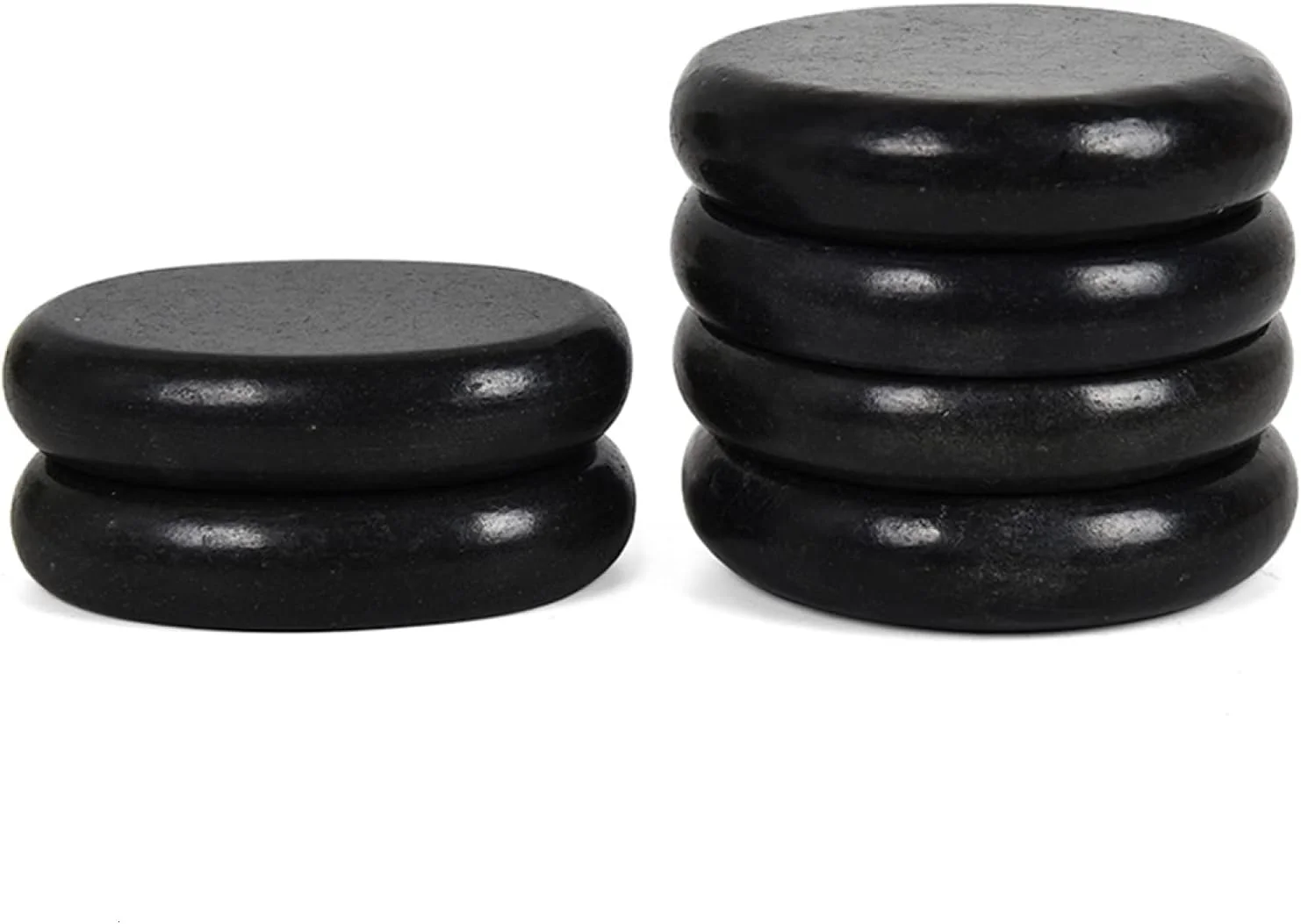 

Hot Stones for Massage 4 Large and 2 Medium Basalt Stones Set Hot Rocks Massage Stones for Spa, Relaxing, Healing