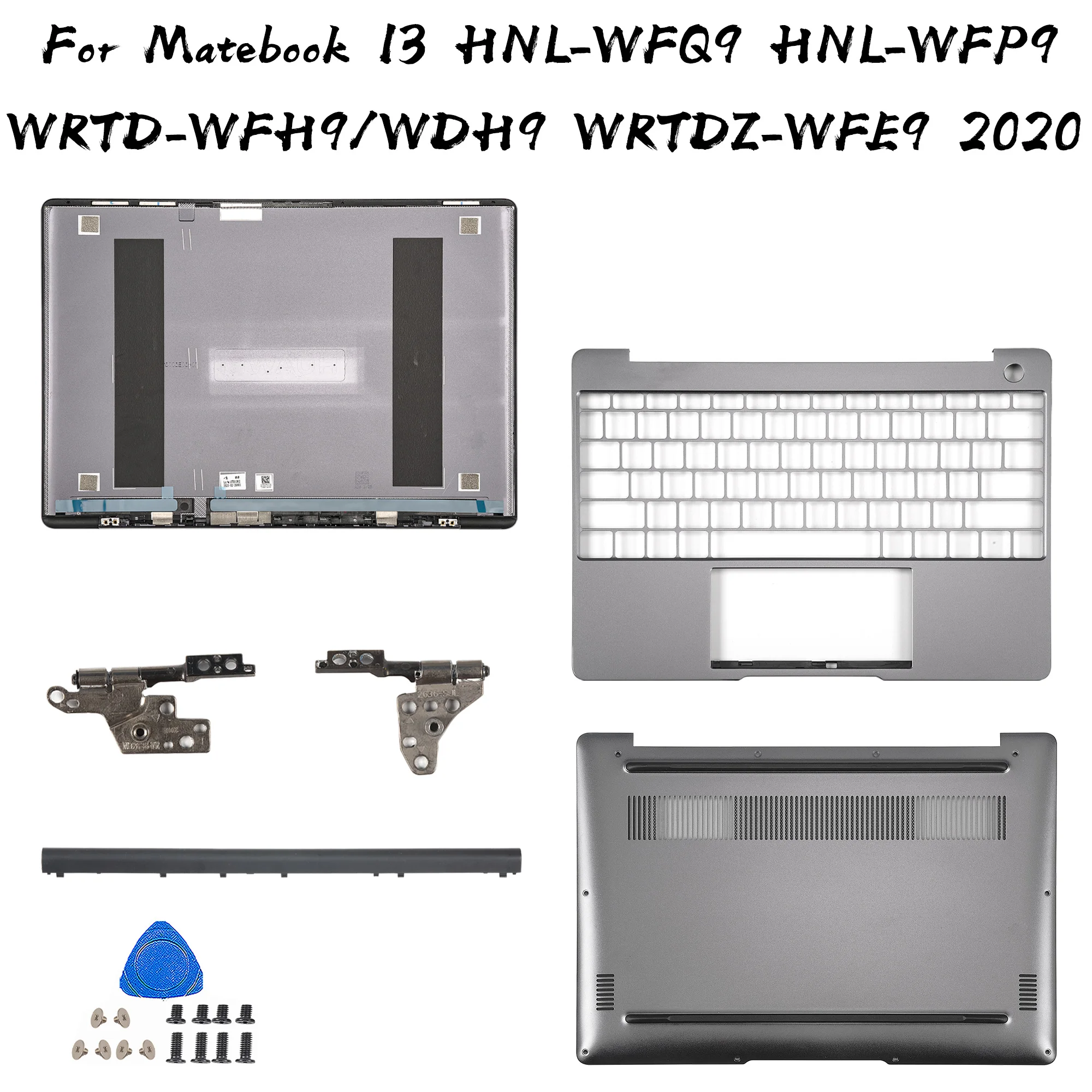 

NEW Laptops Parts For Huawei MateBook 13 WRTD-WDH9 WFQ9 WFD9 HNL-WFQ9 HNL-WFP9 LCD Back Cover/Hinge Cover/Palmrest/Bottom Gray