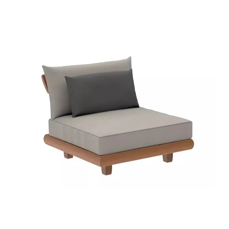 Custom Outdoor Villa Garden Modern Simplicity High-end Teak Sofa Combination Furniture With Cushions For Hotel Patio Terrace Sol