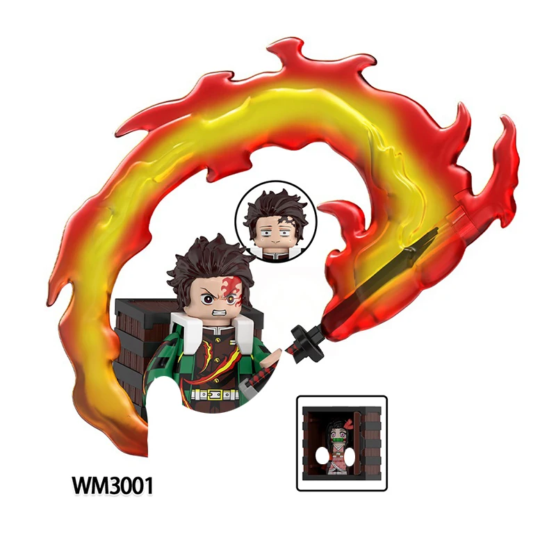 Ricky Toys Demon Slayer Kimetsu For Gifts Annie Building Blocks Toys Mini Action Figures Minifigures Collection DIY Educational