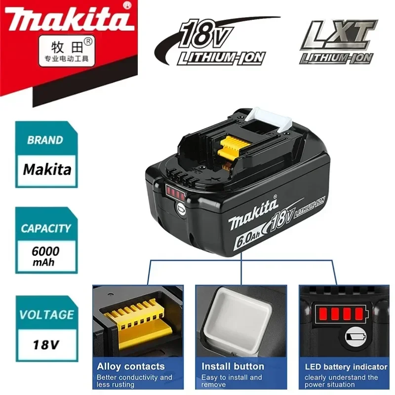 

100% Genuine/Original Makita 18v battery bl1850b BL1850 bl1860 bl 1860 bl1830 bl1815 bl1840 LXT400 6.0Ah for makita tools drill