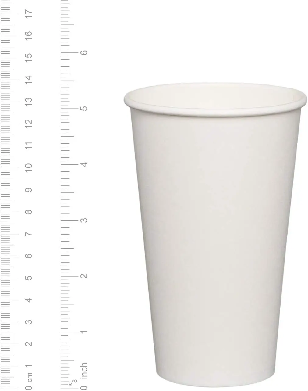 16 oz White Paper Cups, Disposable Paper Cups,Beverage Drinking Cups for Party, Picnic, BBQ, Travel, and Event 50 PCS