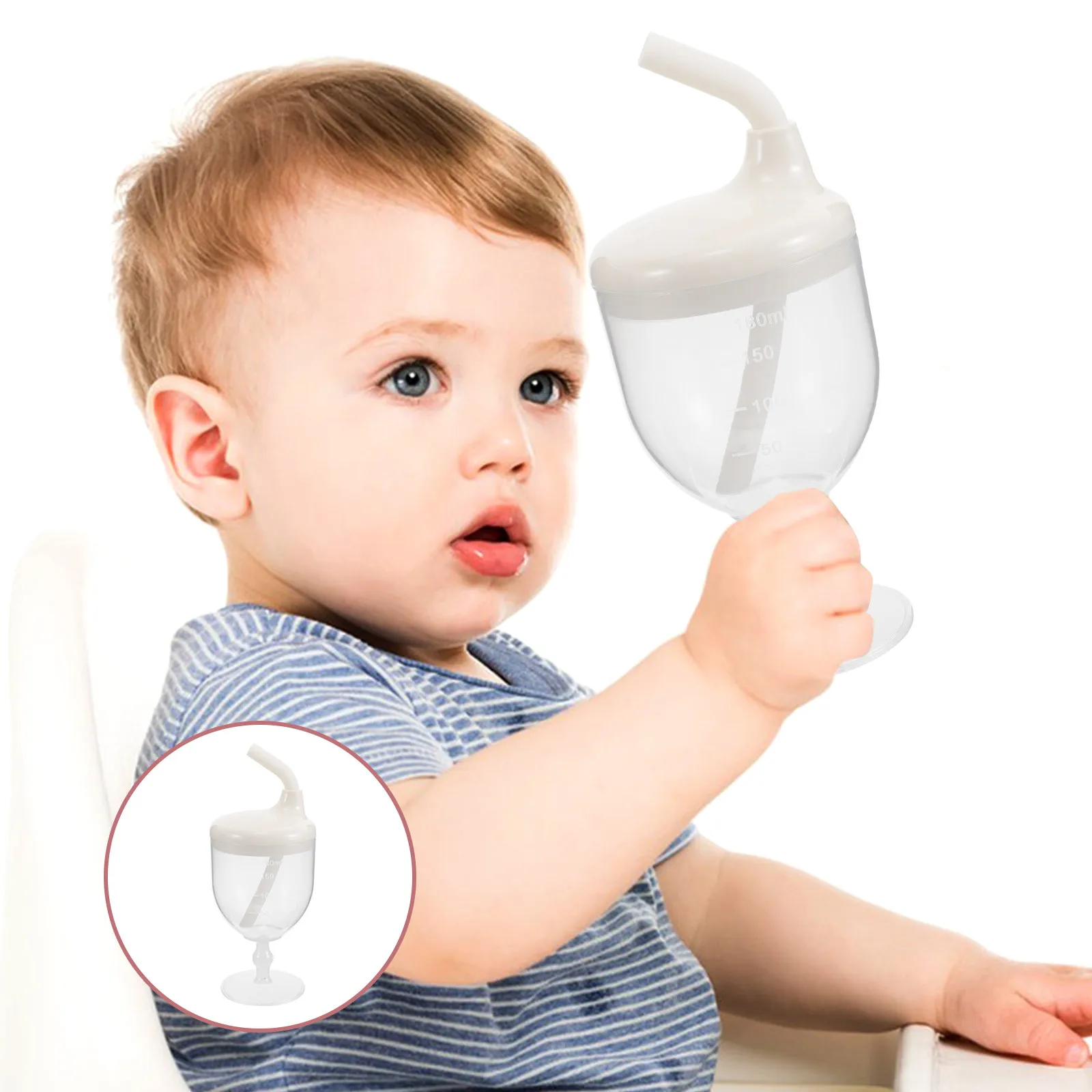 Children's Drinking Cup Kids Straw Sippy Weaning Toddler Tumbler Baby Cups Infants Juice Milk Portable Highfooted Anti Breakage