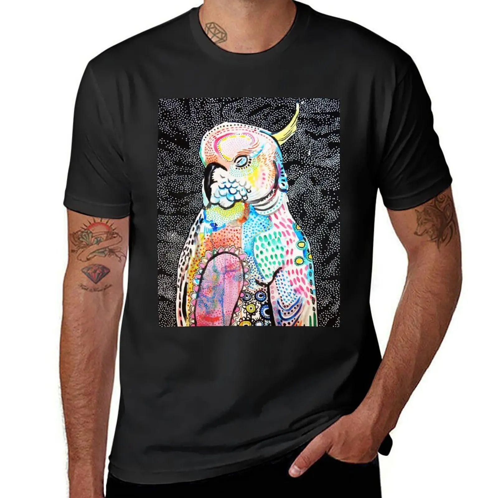 decorated cockatoo T-Shirt anime sweat blacks designer t shirt men