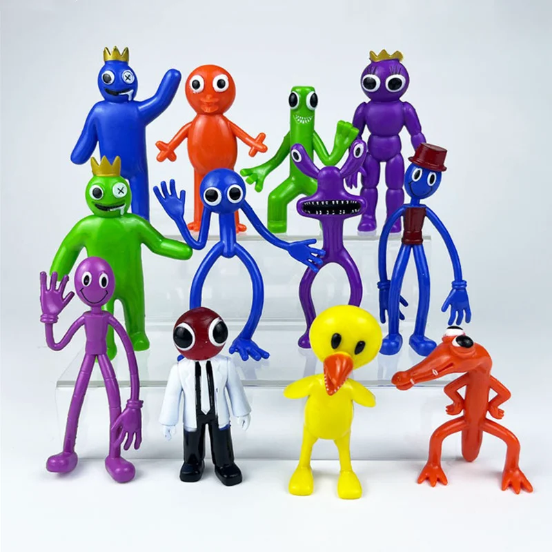 Hot Ро-блокс Rainbow Friends Toy Cartoon Game Character Figure Doll Kawaii Blue Monster Figure Animal Toys for Kids