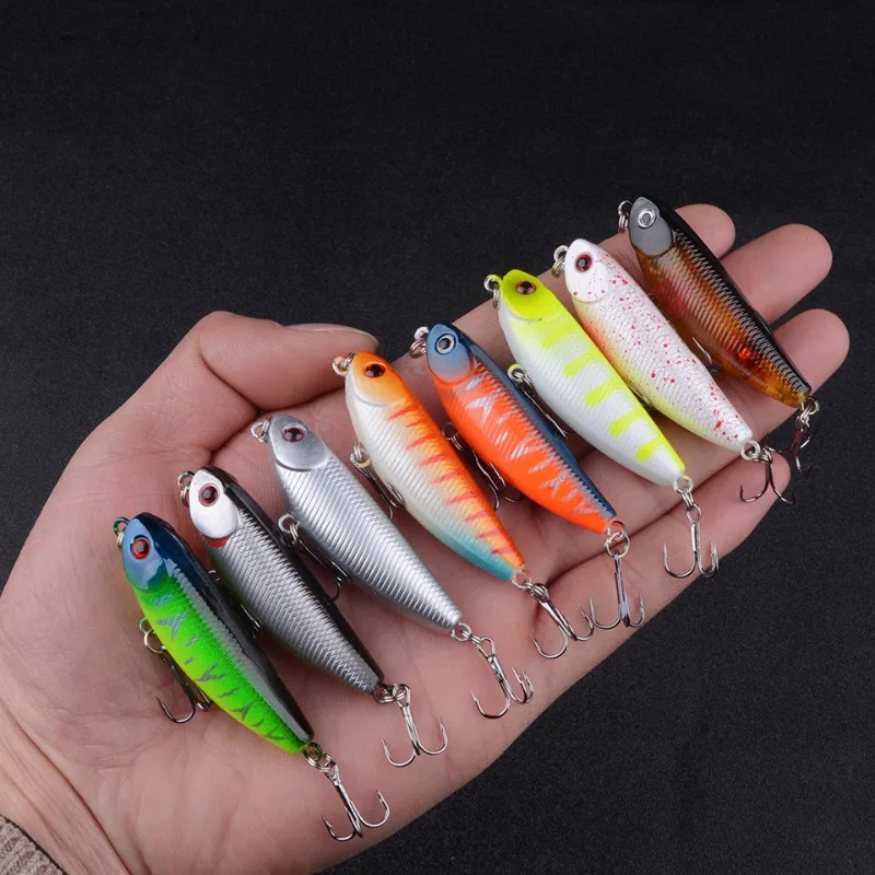 Billings 5 cm 5,5 g kleiner Bleistift-Mikroköder, schwimmender Minnow-Köder, harter künstlicher Köder für Wolfsbarsch, Karpfen und Barrakuda.