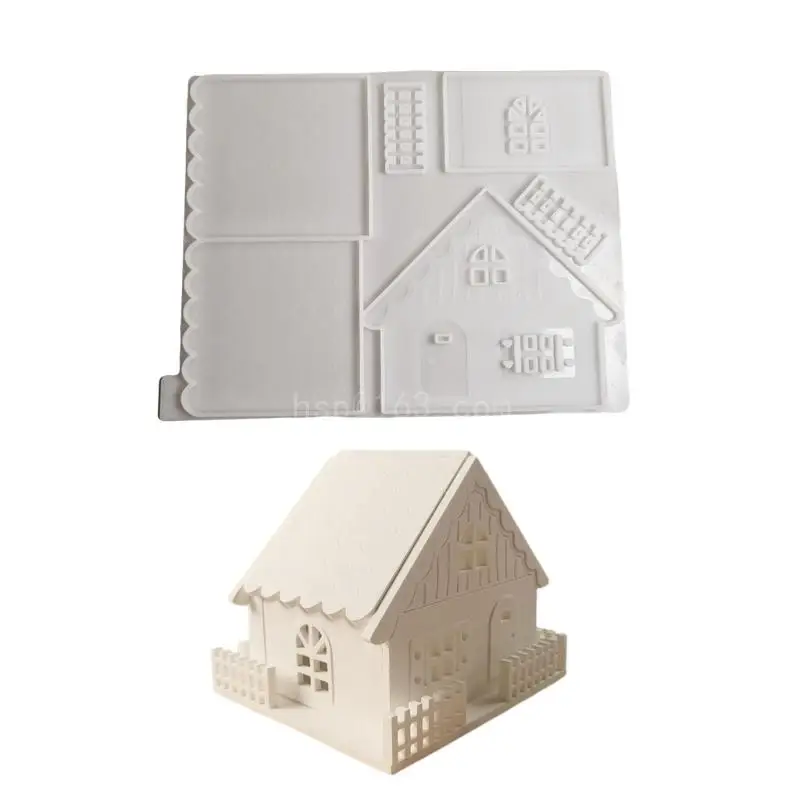 Set of 2 Sturdy Silicone House Moulds Silicone Mould Set For Crafting Miniature House Scenes And Winter Decorations