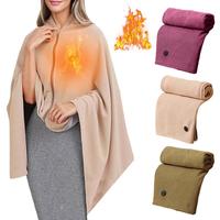 Portable Blanket Usb-powered Shawl Blanket Bag 2-in-1 Electric Heating Scarf Blanket Poncho for Women Winter Warmth