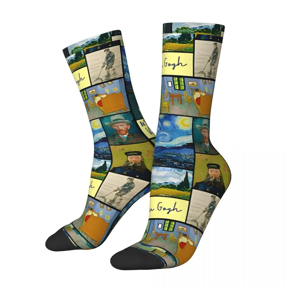 Van Gogh Stockings Its Vincent Design Funny Socks Autumn Anti Skid Socks Women Men Outdoor Breathable Socks