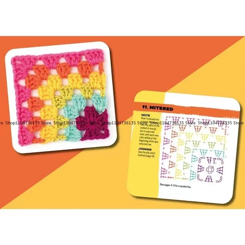 2 Sets The Granny Square Card Deck DIY Granny Knitted Pattern Set