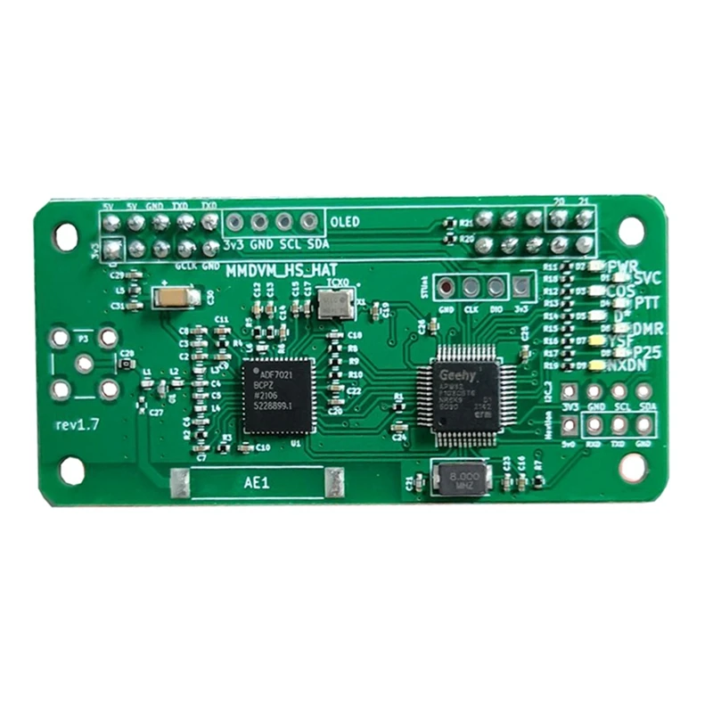 1.7 Version MMDVM Hotspot Board With Antenna Support P25 DMR YSF VHF UHF For Raspberry Pi