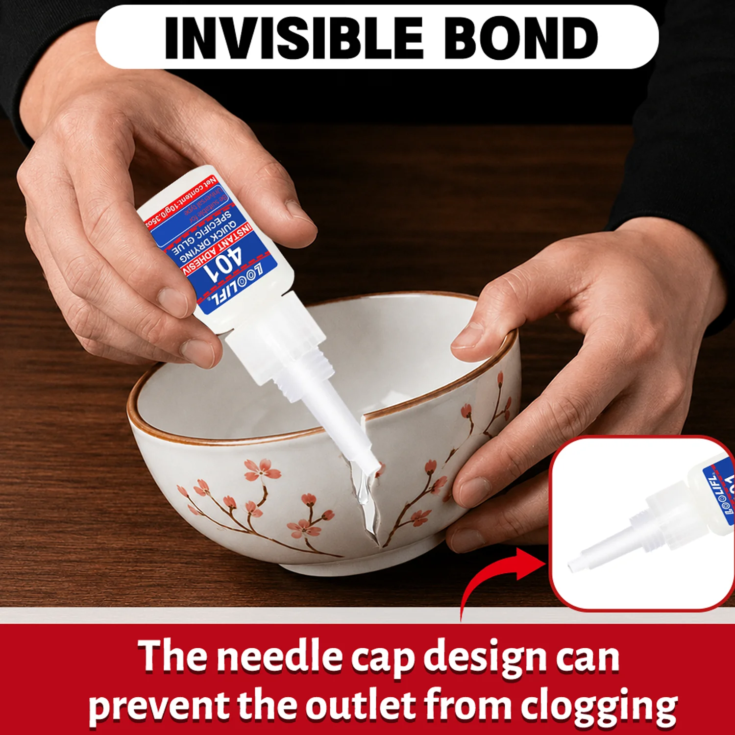 New LOOLIFL Super Glue Instant Strong Bond Adhesive Clear Fast Curing For Metal Plastic Wood Glass Ceramic Rubber Leather Repair