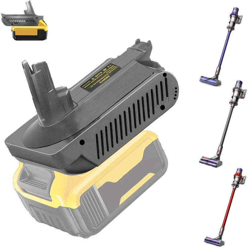 Compatible avec l'adaptateur de batterie Dyson série V10 DW20V10 pour les Batteries Dewalt 20V se convertit en aspirateurs Dyson V10