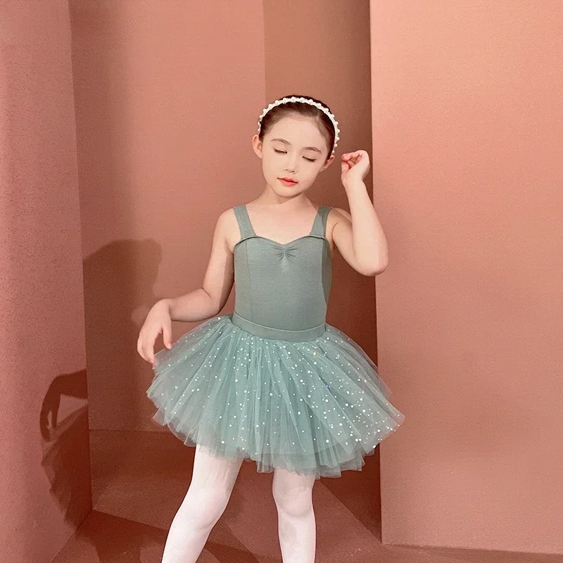 Jupe Tutu brillante, Costumes de ballerine, robe de Ballet pour filles, vêtements d'entraînement de Ballet, justaucorps de gymnastique, vêtements de danse, été