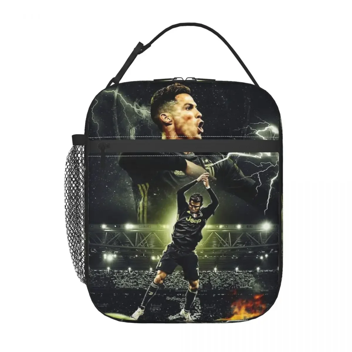 Lunch Box Cristiano Ronaldo CR7 Merch Goal Style Lunch Food Box Multifunction Cooler Thermal Bento Box For School