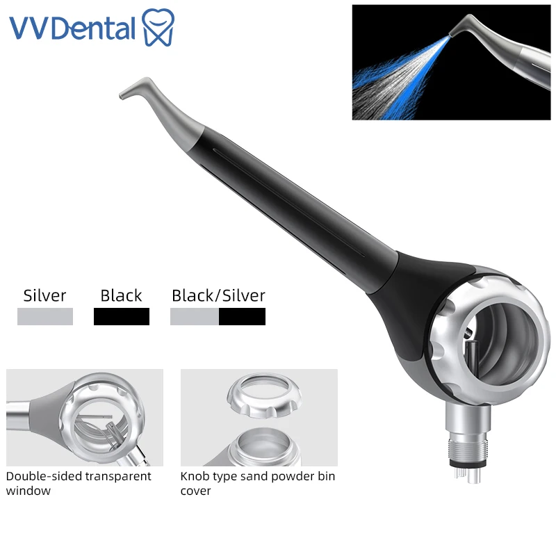 VVDental Dental Air Flow Teeth Whitening Spray Sandblasting Gun Dental Air Polisher Jet Oral Hygiene Care Instrument