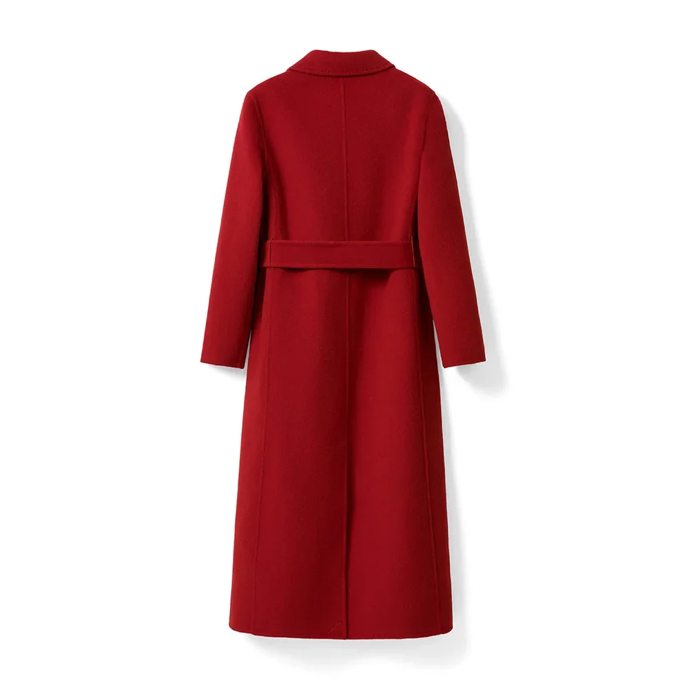 

Coat double-sided woolen M home handmade classic high-end long slim-fitting woolen coat wool coat women