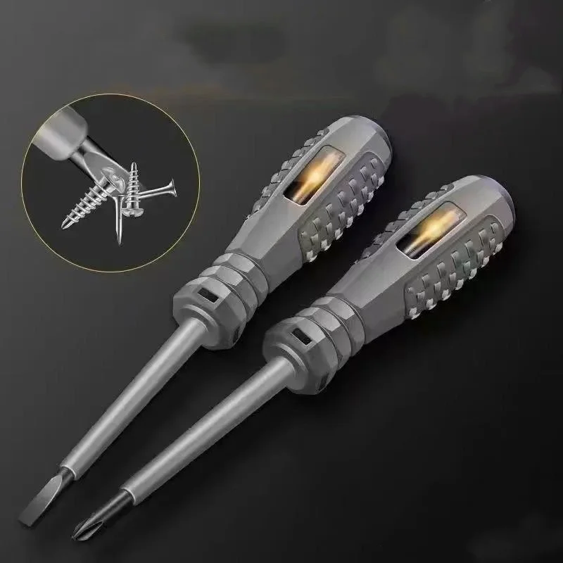 Word/cross Screwdrivers Neon Bulb Indicator Meter Electric Pen Insulated Electrician Highlight Pocket Tester Pen Tools