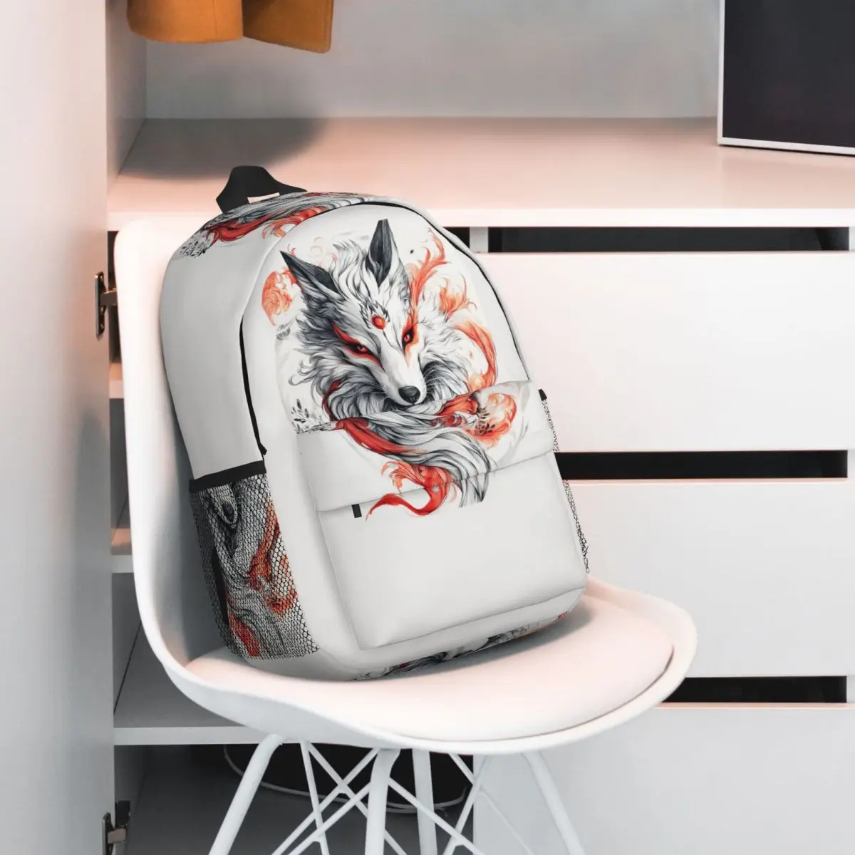 Japanese Okami Wolf Backpack Hot Sale Daypack Large Capacity Boys Girls BookBag Shoulder Bags for Men Women School Bag