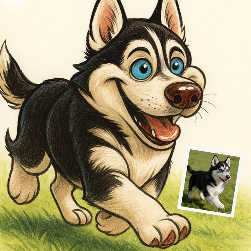 لوحة فنية جدارية كرتونية لصور الحيوانات الأليفة - صورة متحركة مخصصة - قم بتحميل صورتك لإنشاء صورة فريدة من نوعها - ديكور حائط منزلي مثالي #1