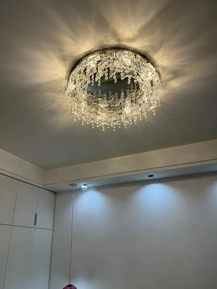 현대적인 고급 크리스탈 천장 조명 호텔 로비 장식 조명 거실 주방 샹들리에 실내 조명에 적합